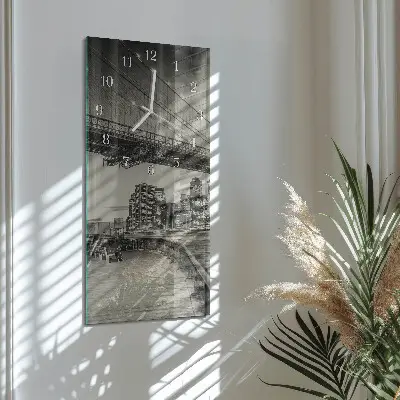 Horloge murale en verre rectangulaire Perspectives