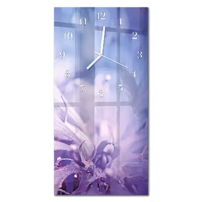 Horloge murale en verre rectangulaire Fleur