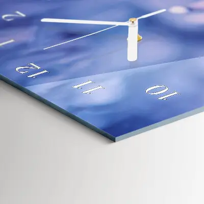 Horloge murale en verre rectangulaire Fleur