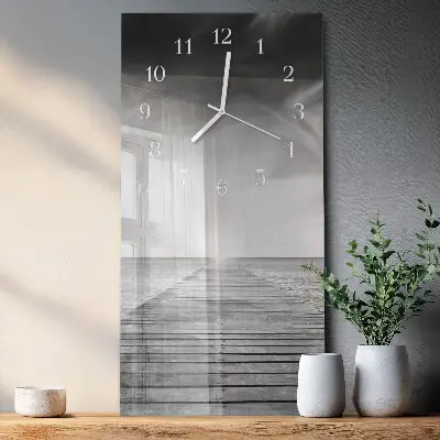 Horloge murale en verre rectangulaire Pont