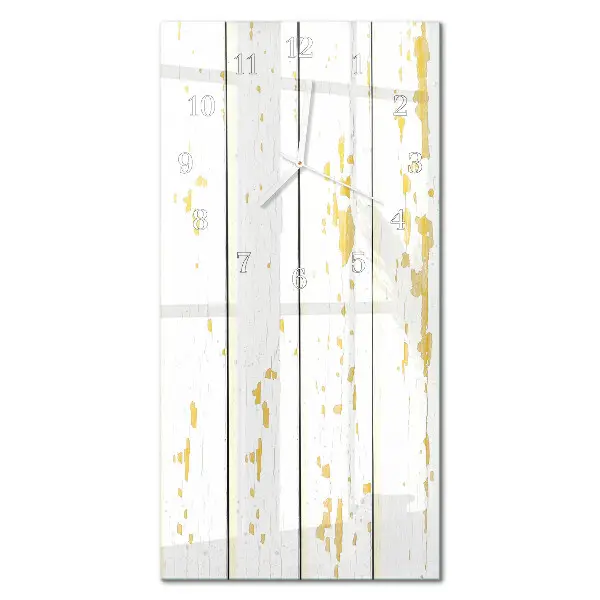 Horloge murale en verre rectangulaire Plancher en bois