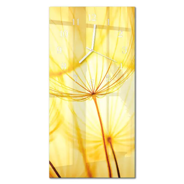 Horloge murale en verre rectangulaire Fleur