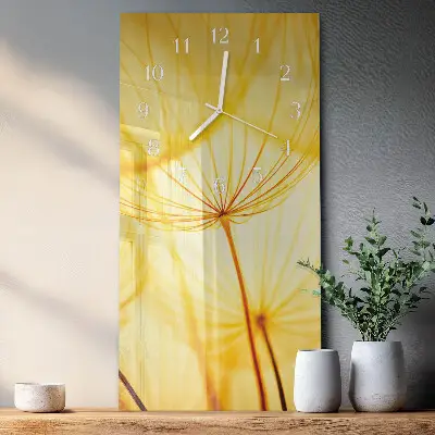 Horloge murale en verre rectangulaire Fleur