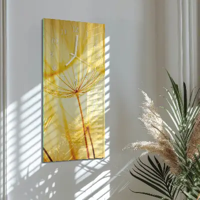 Horloge murale en verre rectangulaire Fleur