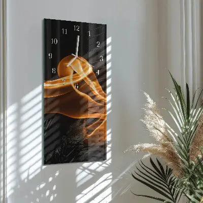 Horloge murale en verre rectangulaire Abstraction