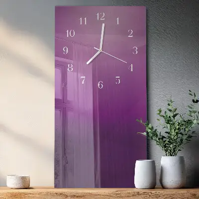 Horloge murale en verre rectangulaire Matériel