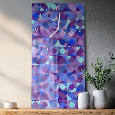 Horloge murale en verre rectangulaire Roues