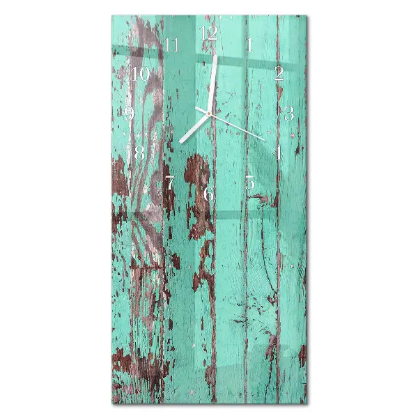Horloge murale en verre rectangulaire Mur en bois