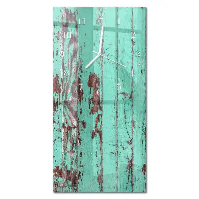 Horloge murale en verre rectangulaire Mur en bois