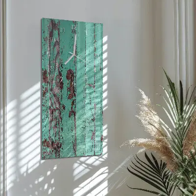 Horloge murale en verre rectangulaire Mur en bois