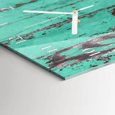 Horloge murale en verre rectangulaire Mur en bois