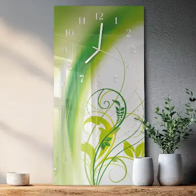 Horloge murale en verre rectangulaire Modèle d'usine