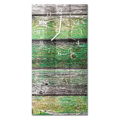 Horloge murale en verre rectangulaire Planches de bois