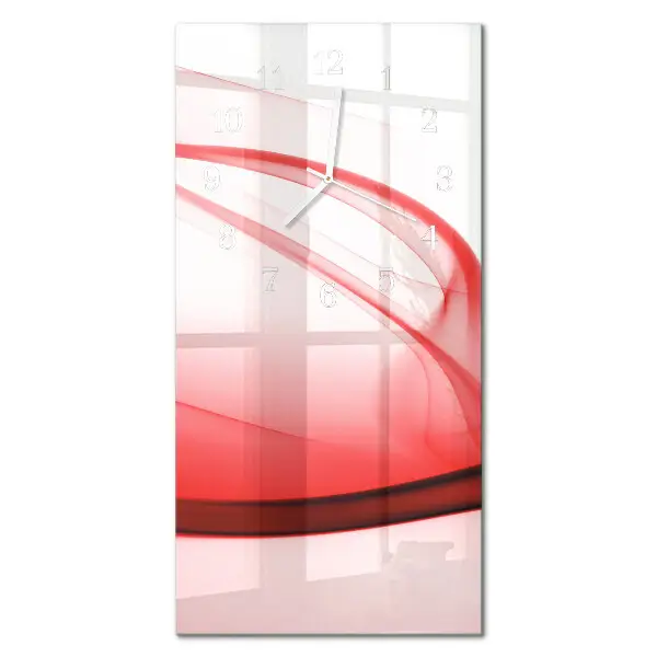 Horloge murale en verre rectangulaire Lignes abstraites