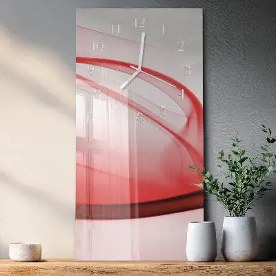 Horloge murale en verre rectangulaire Lignes abstraites
