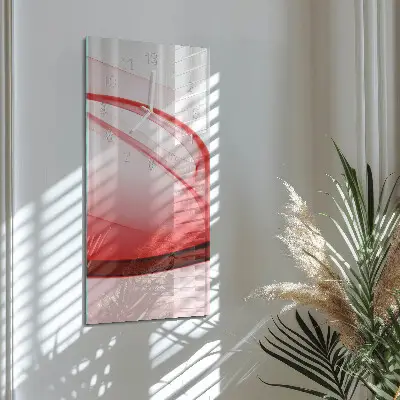 Horloge murale en verre rectangulaire Lignes abstraites