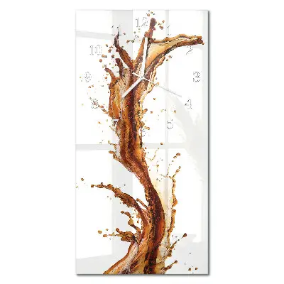 Horloge murale en verre rectangulaire Eau
