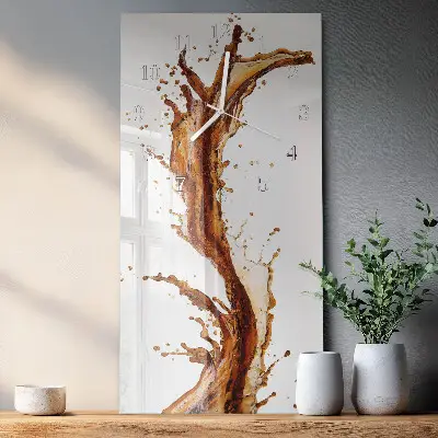 Horloge murale en verre rectangulaire Eau