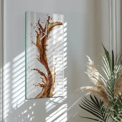 Horloge murale en verre rectangulaire Eau