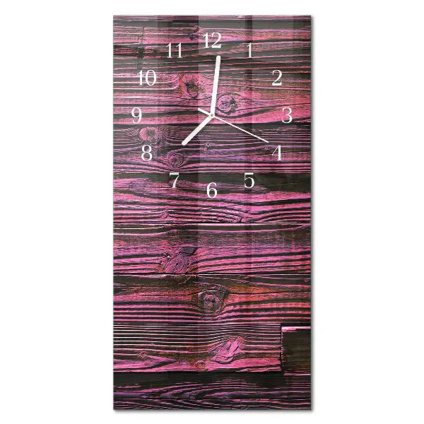 Horloge murale en verre rectangulaire Panneaux en bois