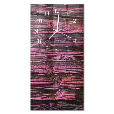 Horloge murale en verre rectangulaire Panneaux en bois