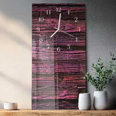 Horloge murale en verre rectangulaire Panneaux en bois
