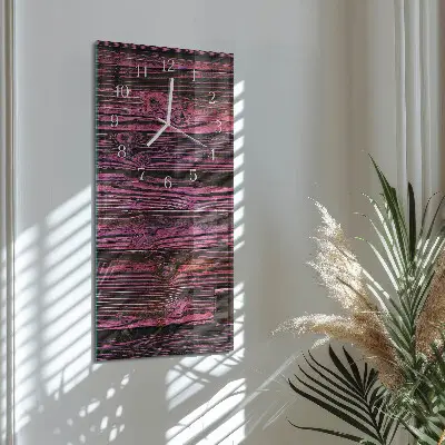 Horloge murale en verre rectangulaire Panneaux en bois