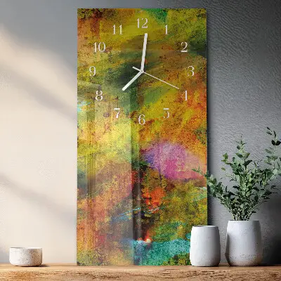 Horloge murale en verre rectangulaire Chaos