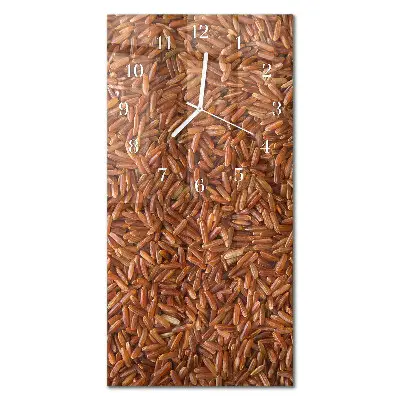 Horloge murale en verre rectangulaire Riz