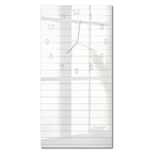 Horloge murale en verre rectangulaire Rayures