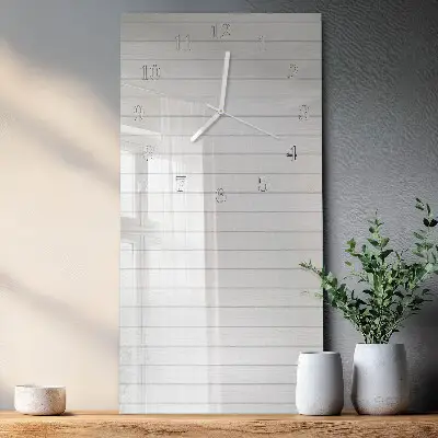 Horloge murale en verre rectangulaire Rayures