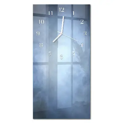 Horloge murale en verre rectangulaire Fumée