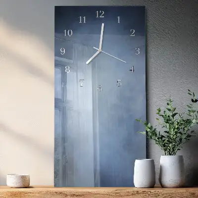 Horloge murale en verre rectangulaire Fumée