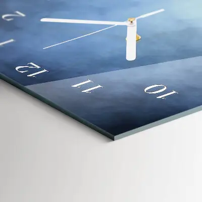 Horloge murale en verre rectangulaire Fumée