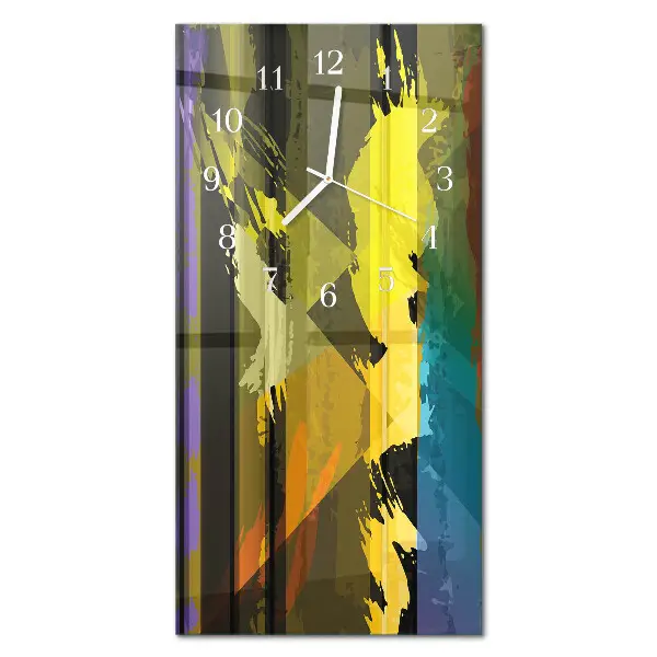 Horloge murale en verre rectangulaire Morceau