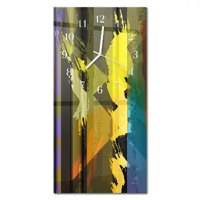 Horloge murale en verre rectangulaire Morceau