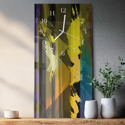 Horloge murale en verre rectangulaire Morceau