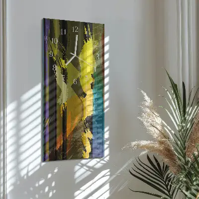 Horloge murale en verre rectangulaire Morceau