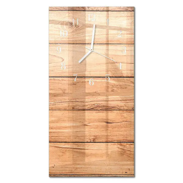 Horloge murale en verre rectangulaire Panneaux en bois