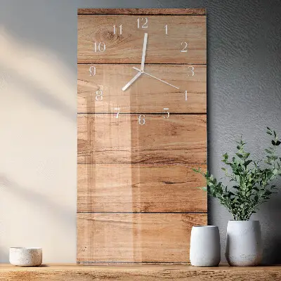 Horloge murale en verre rectangulaire Panneaux en bois