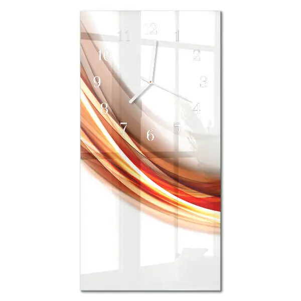 Horloge murale en verre rectangulaire Lignes abstraites