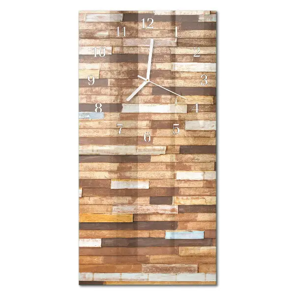 Horloge murale en verre rectangulaire Blocs de construction