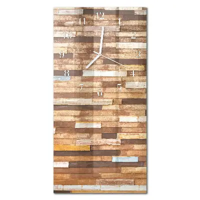 Horloge murale en verre rectangulaire Blocs de construction