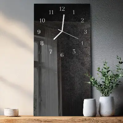 Horloge murale en verre rectangulaire Plaque