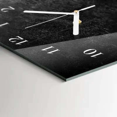 Horloge murale en verre rectangulaire Plaque