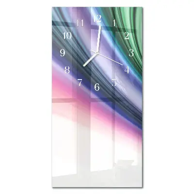 Horloge murale en verre rectangulaire Lignes abstraites
