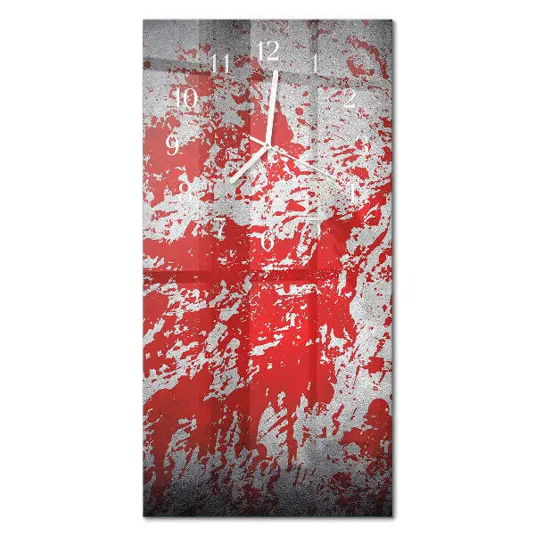 Horloge murale en verre rectangulaire Taches