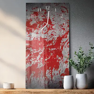 Horloge murale en verre rectangulaire Taches