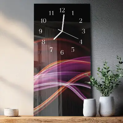Horloge murale en verre rectangulaire Art abstrait
