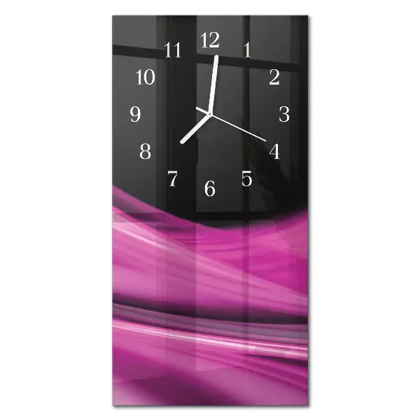Horloge murale en verre rectangulaire Lignes abstraites